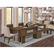 East West Furniture Xtenczar 5-Piece Extendable Dining Set in Walnut Finish