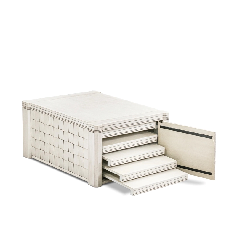 East West Furniture Xtenczar 3 Pieces Extendable Kitchen Table Set in White