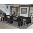 East West Furniture Xtenczar 5 -Piece Dining Room Table Set in Black Finish