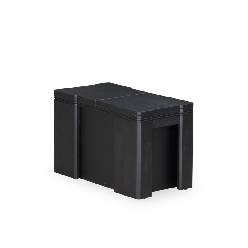 East West Furniture Xtenczar 5 -Piece Dining Room Table Set in Black Finish