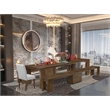 East West Furniture Xtenczar 5-Piece Extendable Dining Set in Walnut Finish