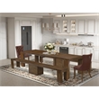 East West Furniture Xtenczar 5-Piece Extendable Dining Set in Walnut Finish