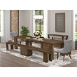 East West Furniture Xtenczar 5-Piece Extendable Dining Set in Walnut Finish