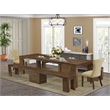 East West Furniture Xtenczar 5-Piece Extendable Dining Set in Walnut Finish