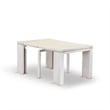 East West Furniture Xtenczar 5-Piece Extendable Dining Set in White Finish