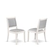 East West Furniture Xtenczar 5-Piece Extendable Dining Set in White Finish