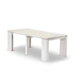 East West Furniture Xtenczar 5-Piece Extendable Dining Set in White Finish