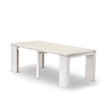 East West Furniture Xtenczar 6-Piece Extendable Dining Set in White Finish