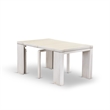 East West Furniture Xtenczar 6-Piece Extendable Dining Set in White Finish