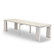 East West Furniture Xtenczar 6-Piece Extendable Dining Set in White Finish