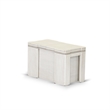 East West Furniture Xtenczar 6-Piece Extendable Dining Set in White Finish