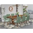 East West Furniture Northcliffe 9-Piece Kitchen Table Set in Walnut Finish