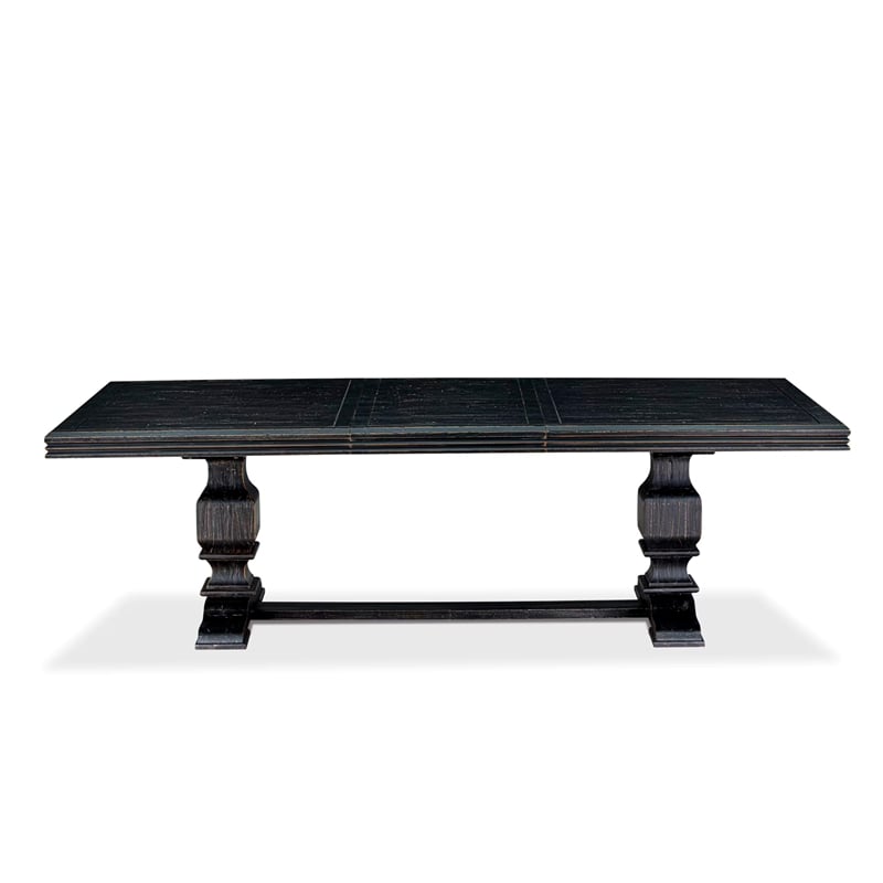 East West Furniture Northcliffe 9-Piece Dining Room Set in Black Finish