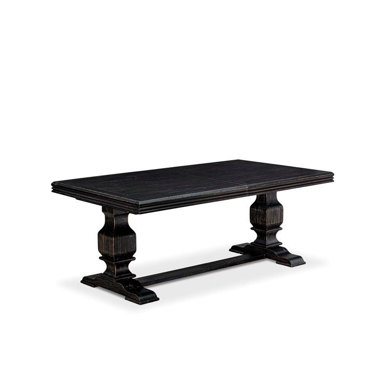 East West Furniture Northcliffe 9-Piece Dining Set in Black Finish