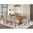East West Furniture Northcliffe 9-Piece Modern Dining Table Set in Walnut Finish