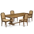 East West Furniture Northcliffe 5-Piece Modern Dining Set in Walnut Finish
