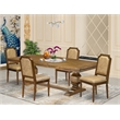 East West Furniture Northcliffe 5-Piece Modern Dining Set in Walnut Finish