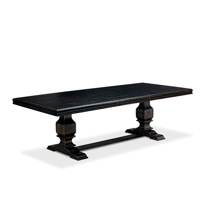 East West Furniture Northcliffe 9-Piece Dining Table Set in Black Finish