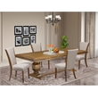 East West Furniture Northcliffe 5-Piece Kitchen Dining Set in Walnut Finish