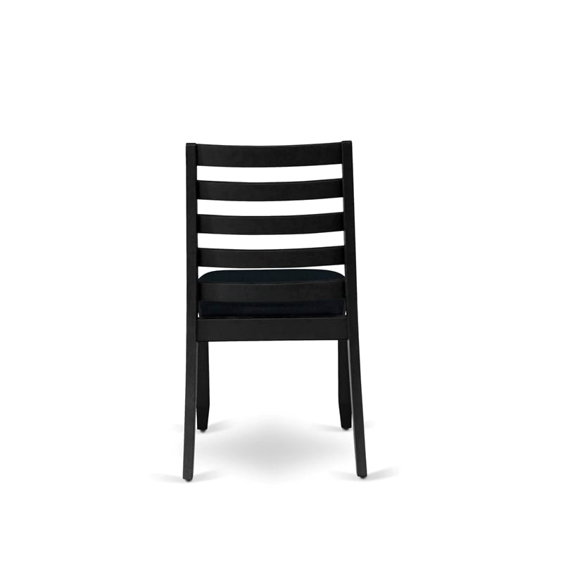 East West Furniture Shelton 5-Piece Modern Dining Set in Black Finish