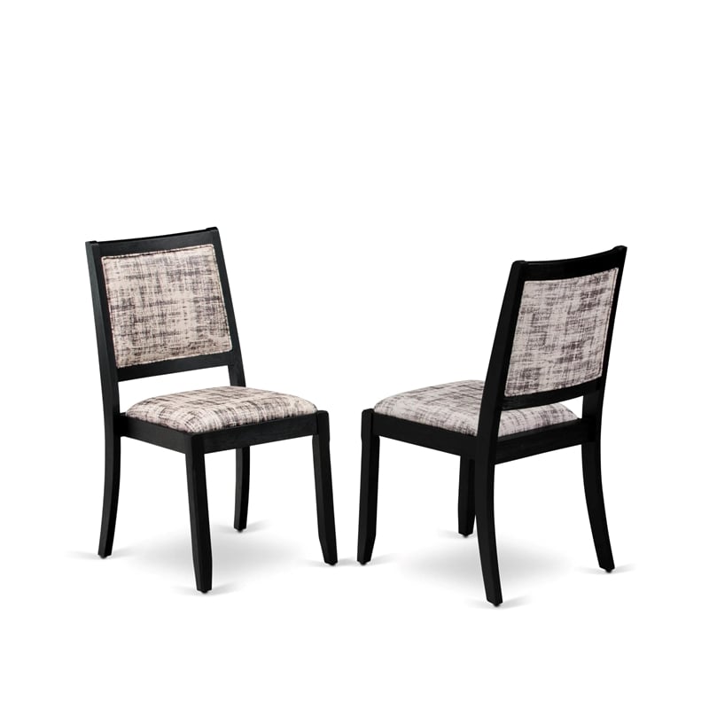 East West Furniture V-Style 7-Piece Kitchen Table Set in Cement Finish