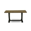 East West Furniture V-Style 5-Piece Kitchen Dining Set in Distressed Jacobean