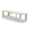 East West Furniture Xtenczar 3 Pieces Extendable Kitchen Table Set in White