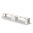 East West Furniture Xtenczar 3 Pieces Extendable Kitchen Table Set in White