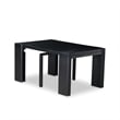 East West Furniture Xtenczar 4 Pieces Extendable Dining Set in Black Finish