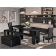 East West Furniture Xtenczar 6 -Piece Dining Room Table Set in Black Finish