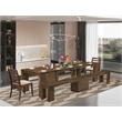 East West Furniture Xtenczar 5-Piece Extendable Dining Set in Walnut Finish