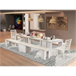 East West Furniture Xtenczar 5-Piece Extendable Dining Set in White Finish