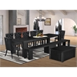 East West Furniture Xtenczar 10 -Piece Dining Room Table Set in Black Finish