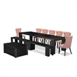 East West Furniture Xtenczar 10 -Piece Dining Room Table Set in Black Finish
