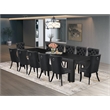 East West Furniture Xtenczar 13 -Piece Dining Room Table Set in Black Finish