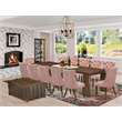 East West Furniture Xtenczar 14-Piece Extendable Dining Set in Walnut Finish