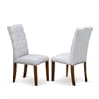 East West Furniture Xtenczar 13-Piece Extendable Dining Set in Walnut Finish