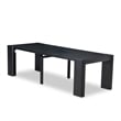 East West Furniture Xtenczar 14 -Piece Dining Room Table Set in Black Finish