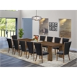 East West Furniture Xtenczar 13-Piece Extendable Dining Set in Walnut Finish