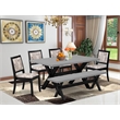 East West Furniture X-Style 6-Piece Dining Table Set in Cement Finish