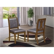 East West Furniture Amarillo Dining Chairs in Walnut (Set of 2)