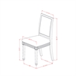 East West Furniture Amarillo Dining Chairs in Walnut (Set of 2)