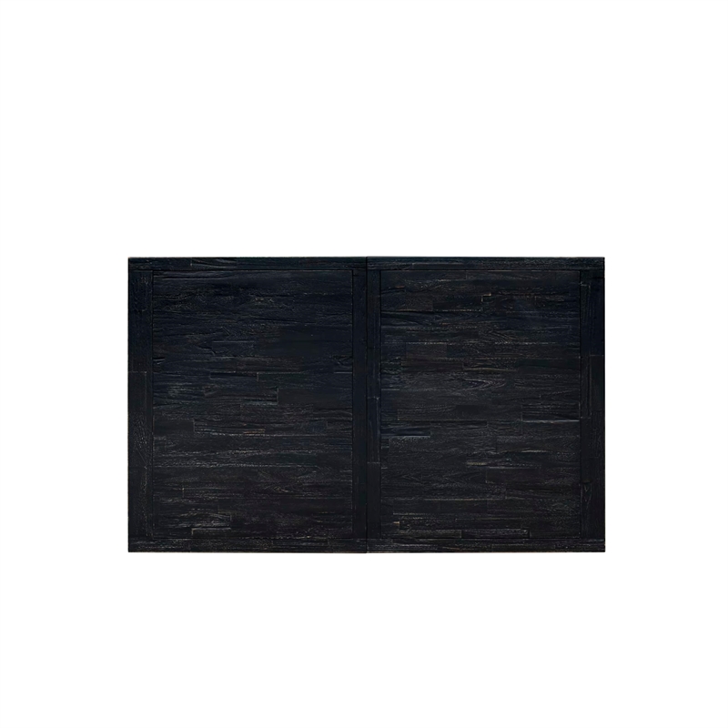 East West Furniture Laneville 9-Piece Dining Room Table Set in Black Finish