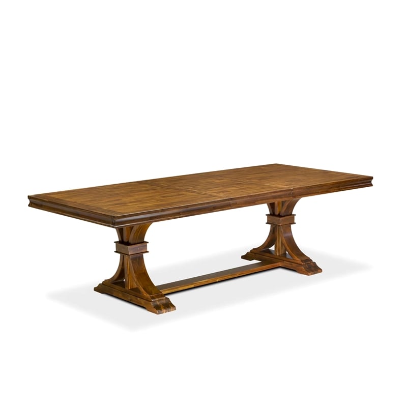 East West Furniture Laneville 7-Piece Modern Dining Table Set in Walnut