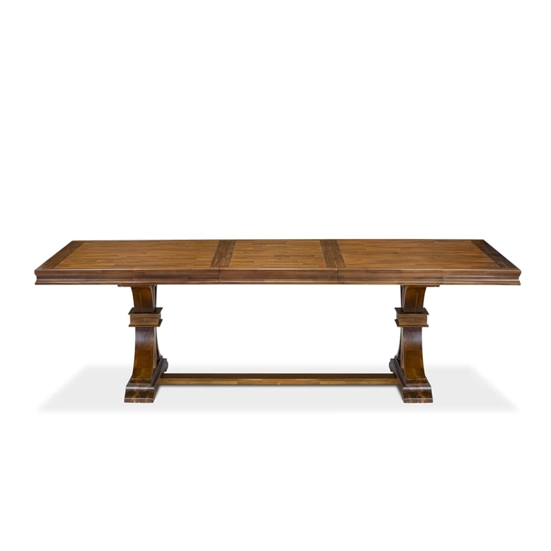 East West Furniture Laneville 7-Piece Modern Dining Table Set in Walnut