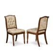 East West Furniture Marshall Parson Dining Chairs in Walnut (Set of 2)