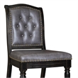 East West Furniture Marshall Parson Dining Chairs in Black (Set of 2)