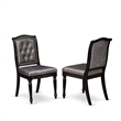 East West Furniture Marshall Parson Dining Chairs in Black (Set of 2)