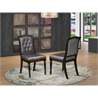 East West Furniture Marshall Parson Dining Chairs in Black (Set of 2)