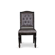 East West Furniture Marshall Parson Dining Chairs in Black (Set of 2)